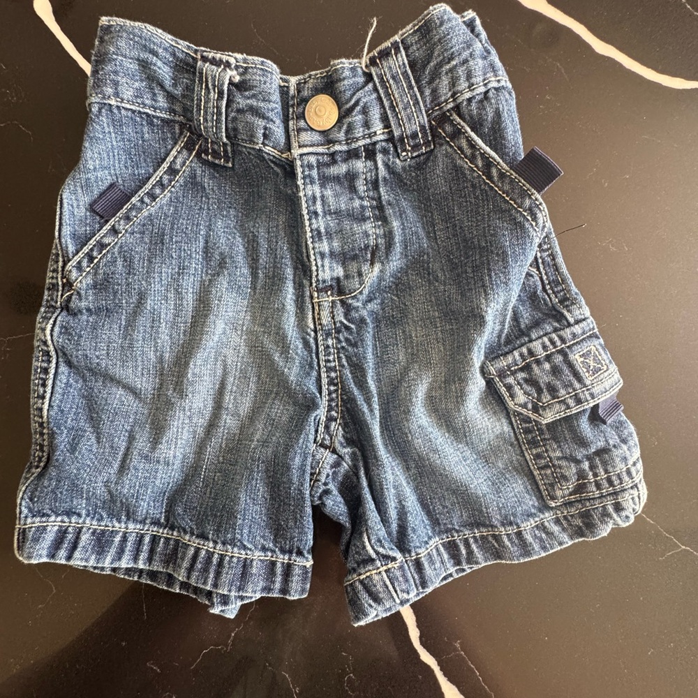 Y2K Kids Denim Cargo‎ Shorts - Blue